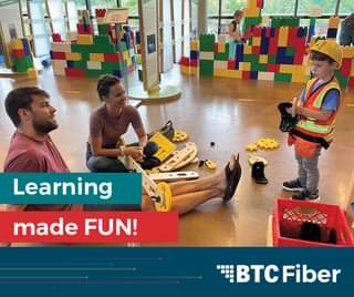 May be an image of 4 people and text that says 'Learning made FUN! 5% BTC Fiber'