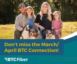 May be an image of 2 people, child, dog, tree and text that says 'Don't miss the March/ April BTC Connection! BTCiber'