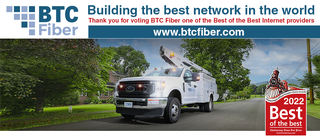 May be an image of car and text that says 'BTC Building the best network in the world Thank you for voting BTC Fiber one of the Best of the Best Internet providers Fiber www.btcfiber.com 0া0 BTC TN // dopleChoiceAwards 2022 Best ofhe of the best Cbattanoog'