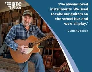 Read the fascinating story of local craftsman Junior Dodson and the $10 guitar t